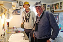 Lars Svennson with our very own Tim Jones in the church field ringing hut.