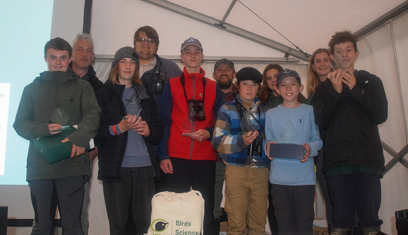 Martin Garner Spurn Young Birder finalists and assessors - Jonathan Dodds