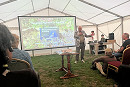The opening talk at Migfest - Murray Orchard.