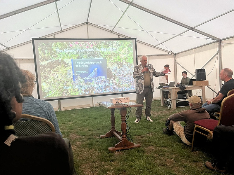 The opening talk at Migfest - Murray Orchard.